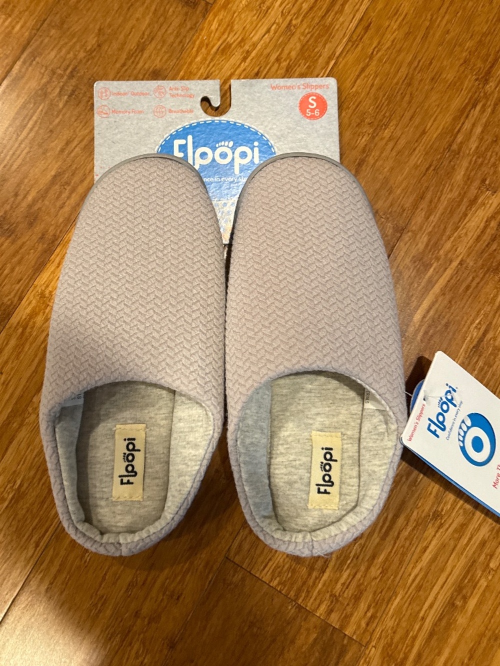 Floopi anti- slip light grey woman’s slippers